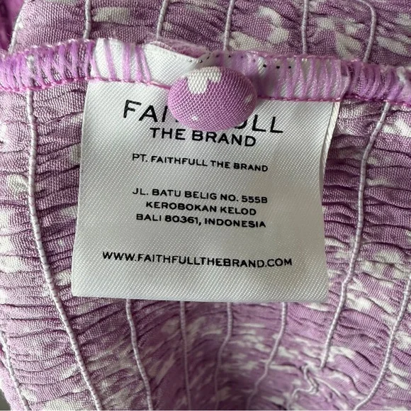 Faithfull The Brand Gombardy Mini Dress in Stevie Floral Size XL / US 10 Purple - Picture 12 of 14